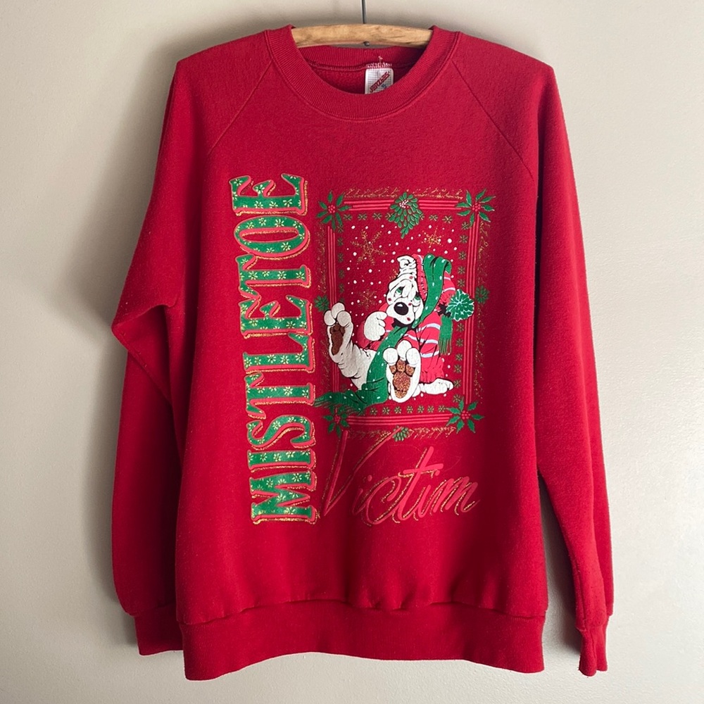 Vintage “Mistletoe Victim” crewneck sweatshirt